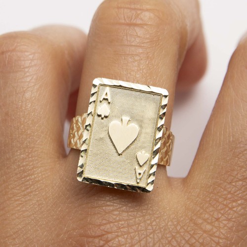 Bague carte jouer ace - carte, À