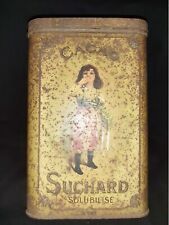 1 Ancienne Boite en tôle lithographiée Cacao SUCHARD 21,50 x 14 cm N°705/111