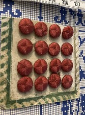 Ancienne plaque de bouton en soie pour Poupée Parisienne jumeau mignonette 8mm