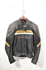 Veste De Moto Homme Ixs Tg 52 Noir Or Neuve