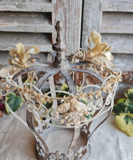 ANCIENNE COURONNE DIADEME de MARIEE FLEURS EN CIRE FLEURS D'ORANGER NAPOLEON III