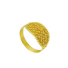 Bague En Or Jaune 18K, Avec Filigrane Sarde De 9 Mm, Finition Soignée