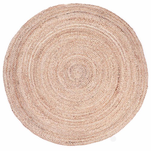 Tapis rond jute boho - rond, marron