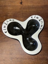 Cendrier Publicitaire Cinzano Ancien  Salins France Céramique Ashtray 1950