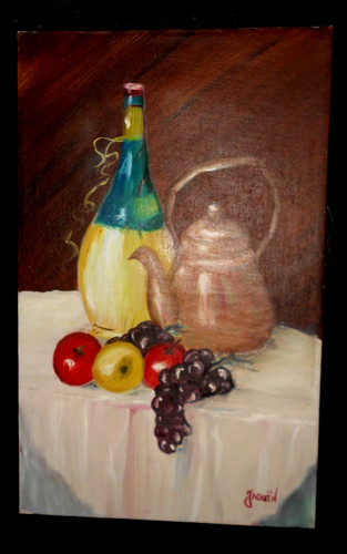 Tableau huile nature morte - nature, aux