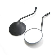 2PCS rétroviseurs latéraux ronds universels moto 10mm Old School Bobber Touring