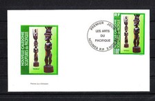Nouvelle-Calédonie   enveloppe   art du pacifique  sculpture Doka    1997
