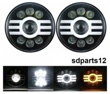 2 Phares Avant LED Rond 50W 7 inch Feu de Route Croisement Diurne Pour 4x4 VTT