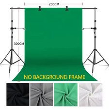 Tissu de fond photo mousseline vert/blanc/noir/gris – écran vert Chromakey 3 m