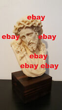 Ivoire couleur sculpture christ crucifix jesus statue bois  ebene signe manceau 