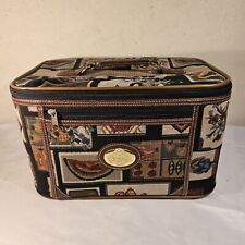 C2 GRAND VANITY VINTAGE MARQUE ZIPEL PARIS EN TISSU / MALETTE DE VOYAGE 
