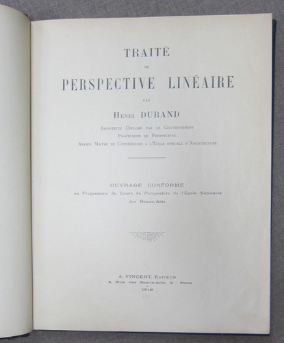 1912 traité perspective - 1912, de
