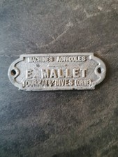 ancienne plaque  Machines