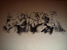 Dessin original MARCEL ROCHE (1890-1959) - L'amour trompette Alphonse Daudet