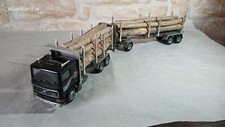 CONRAD VOLVO F12 6x4 + grue + remorque grumier forestier 1/50 TRUCK LKW no box j