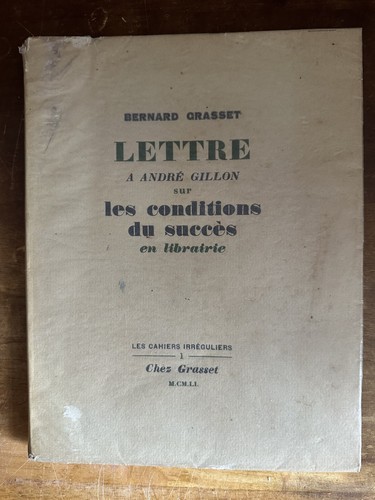 Bernard grasset lettre - bernard, à
