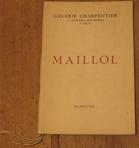 Catalogue maillol galerie - catalogue,