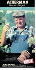 Publicité Advertising 057  1980  ACKERMAN brut  vin Saumur  le tuffeau