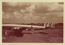 PHOTO ANCIENNE - VINTAGE SNAPSHOT - AVION CONSTELLATION AIR FRANCE - PLANE COLOR