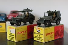 Dinky Toys Jeeps Porte-fusées SS 10 et canon 105 TTBE Boite D’origine