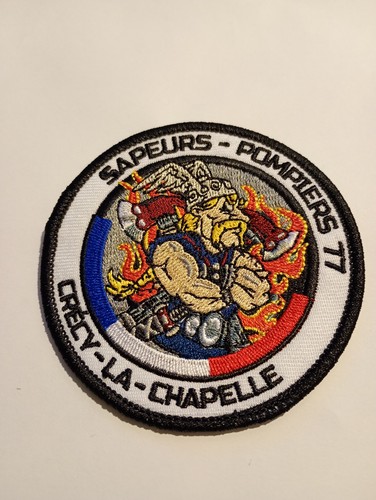 écusson patch pompier 77 - écusson, ,pompier
