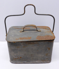 -ANCIENNE TURBOTIERE POISSONNIERE FER BLANC avec égouttoir JUS GRENIER déco   D