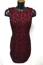 Robe Hiver LA FEE MARABOUTEE, rouge noire, Taille 38, TBE