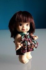 "EFFE" MINI bambola vintage, anni 70, materiale gomma, altezza 12 cm.