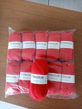 10 pelotes marque PINGOUIN 50 % LAINE PINGOUIN 3.5 neuves rouge  50gr