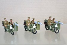 Britains Re Peint 1ère GM 3 X Britannique Moto Machine Pistolet Corps Set Oi