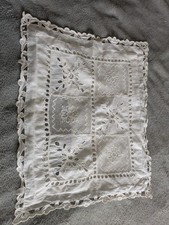 Ancienne taie coussin broderie