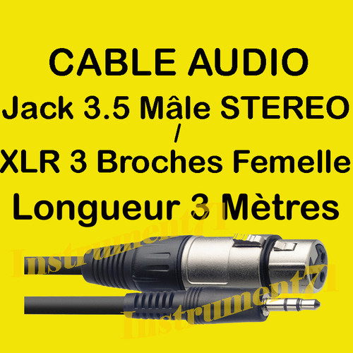 Câble jack mâle stereo - 1,