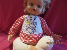 Robe Poupée N 188, Abito-Bavaglia Blanc Et Rouge Vintage, Taille Cicciobello