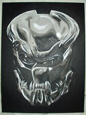Toile Peinture Predator Masque Jawbone Film Édition Art 40.6x30.5cm Acrylique