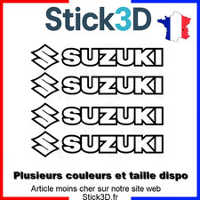 Lot de 4 Stickers Suzuki  Moto VTT Vélo Auto Quad,  Couleurs au choix