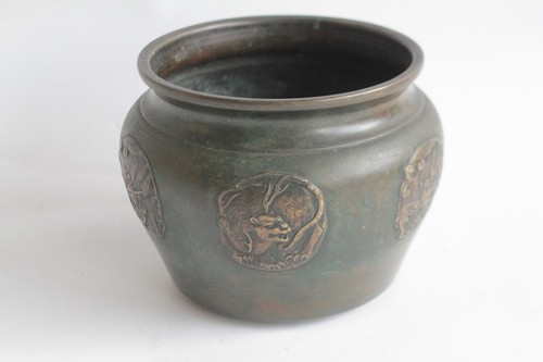 Pot bronze tigre - bronze, chine