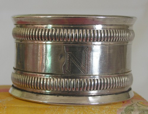 Rond serviette argent - rond,