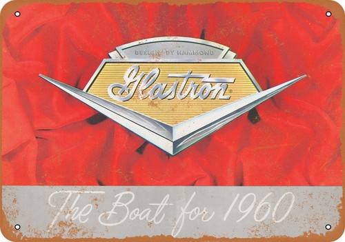 Metal sign 1960 glastron - sign,