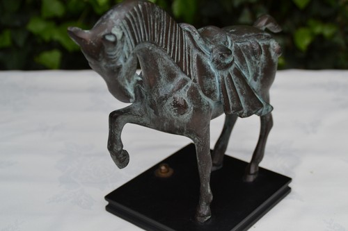 Statue cheval regul patine - statue,
