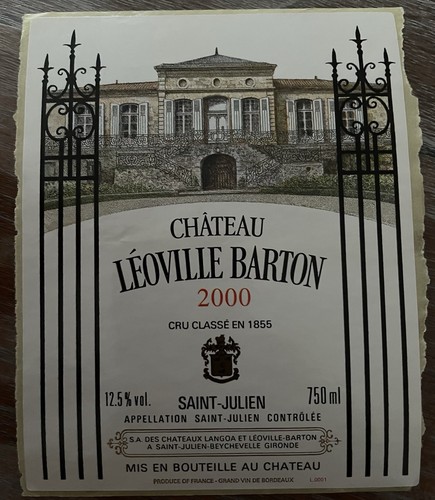 étiquette château léoville - château,