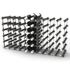 Casier à vin inox range-bouteilles étagère porte-bouteilles pour 60 bouteilles