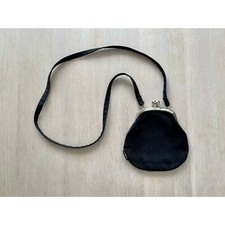 Sac à main bandoulière en toile noire MARIMEKKO, petit sac à bandoulière, Fin...