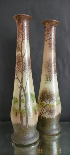 Paire grand vase émaillé - paire,