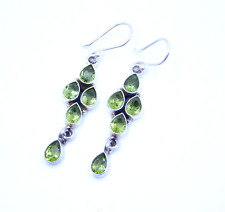 5.30 GM 925 Argent Sterling Naturel Péridot Coupe Pierre Précieuse Fin D Taille