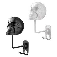 Support de casque tête de mort avec 2 crochets en métal, accessoires