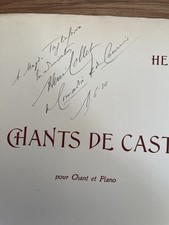 COLLET Henri Chants de Castille DÉDICACE à Magda Tagliaferro piano Partition