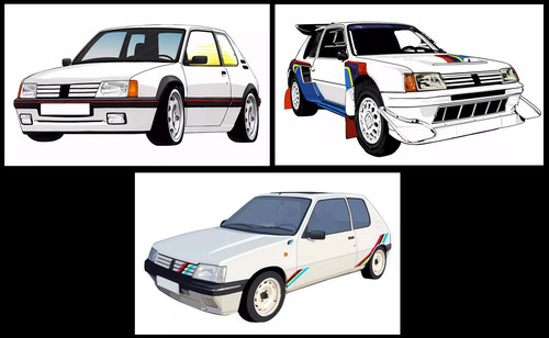 Lot tapis peugeot 205 - lot,