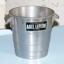 Seau à champagne publicitaire vintage Abel Lepitre Reims