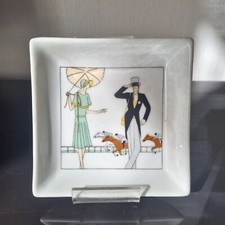 Vide Poche Porcelaine Auteuil Décor Course Hippique 1920