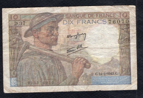 Francs mineur 1 1943 - francs, 14.1.1943